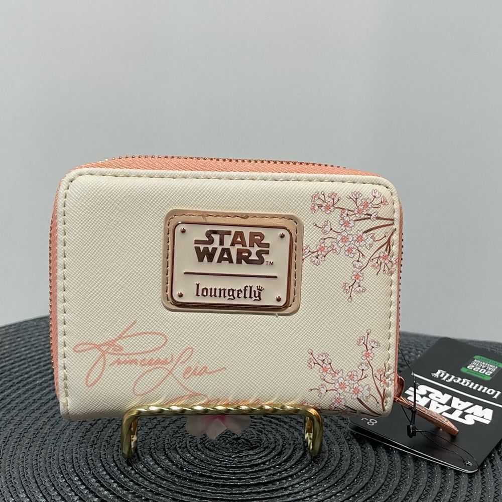 Loungefly Star Wars Princess Leia Floral Small Zip Wallet NWT - Picture 5 of 6